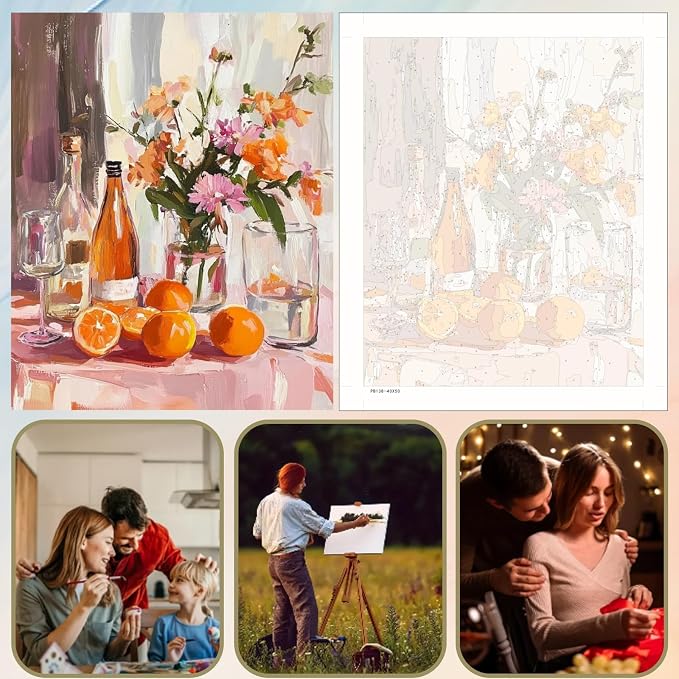 5DDIYART Paint by Numbers for Adults Beginner, Citrus Breakfast Table Paint by - Image 6