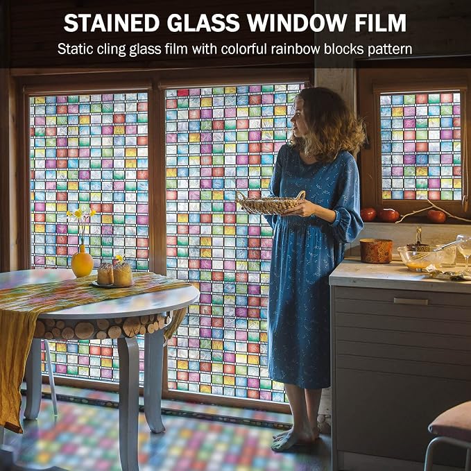 Stained Glass Window Film, Rainbow Window Tint, Window Privacy Films, - Image 2