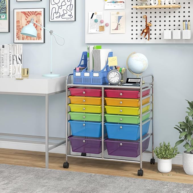 BECOMFORT 12-Drawer Rolling Cart - Image 2