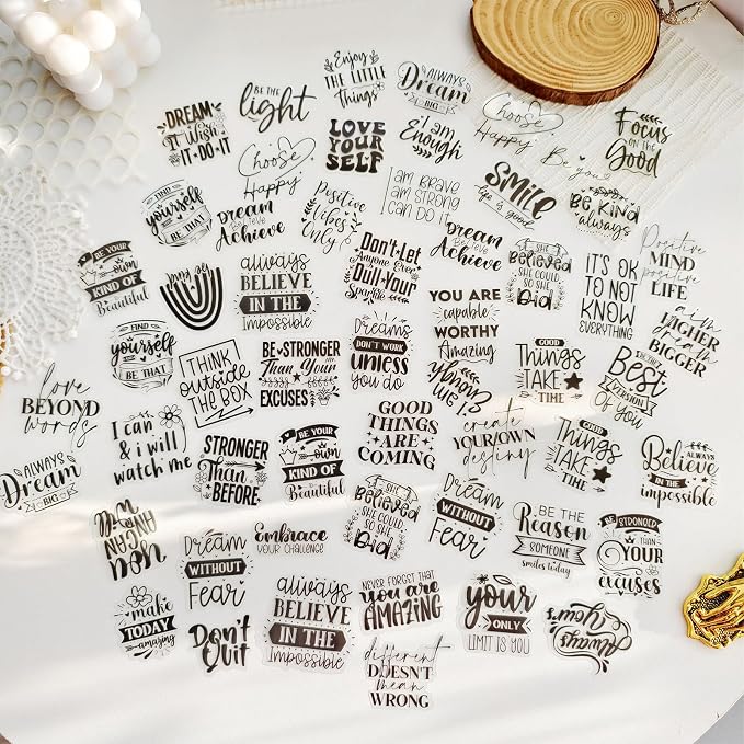 PRSTINCOL Positive Affirmation Stickers, Planners and Water Bottles by PRSTINCOL