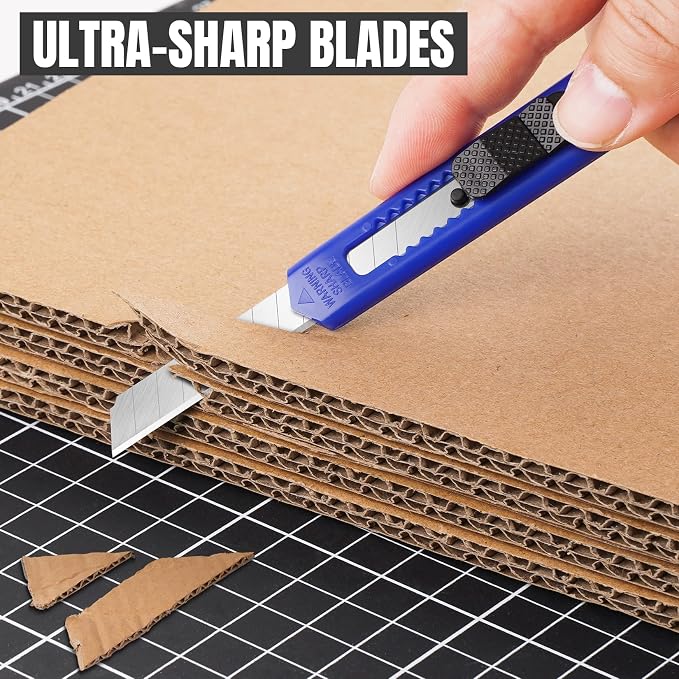 16 Pack Box Cutter Retractable, 9mm Wide Utility Knife, Box Opener, Disposable - Image 2