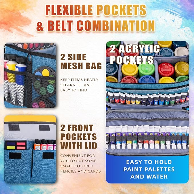JJRING Acrylic Paint Organizer Bag - Image 3