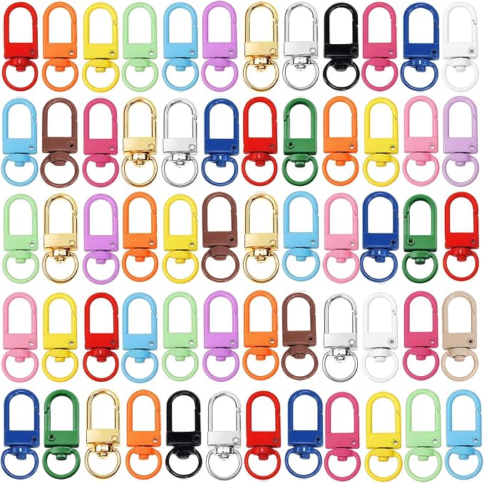 Keychain Clasp Keychain Clip Accessories Bulk 60pcs Colorful Lobster Claw Clasps by Cmidy