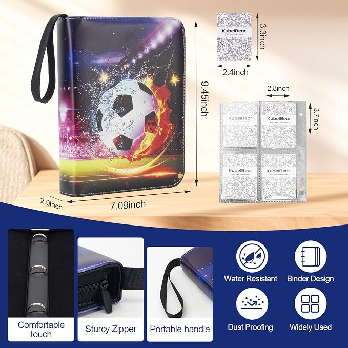 Card Binder – 400 Capacity, Zippered Trading Card Holder - Image 3
