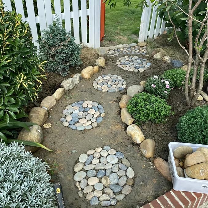 FANTIAN 10 lbs River Rocks, 1-2 Inch Natural Pebbles - Image 8