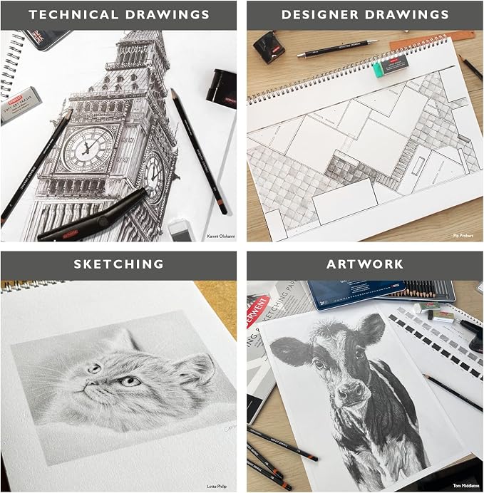 Derwent 34202 Graphic Full Set Graphite Drawing Pencils, Professional Quality - Image 5