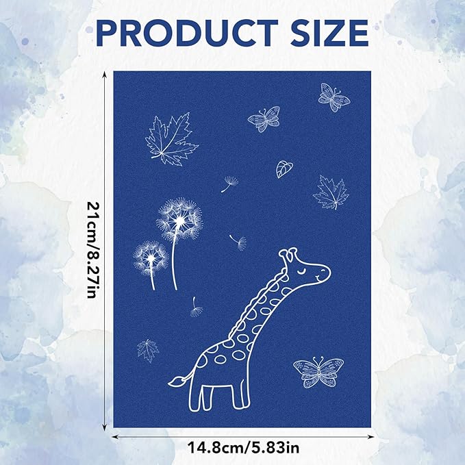 Cyanotype Kit with 30 Sheets Sun Print Paper & Acrylic Panel, 5.8 x 8.3 IN | - Image 2