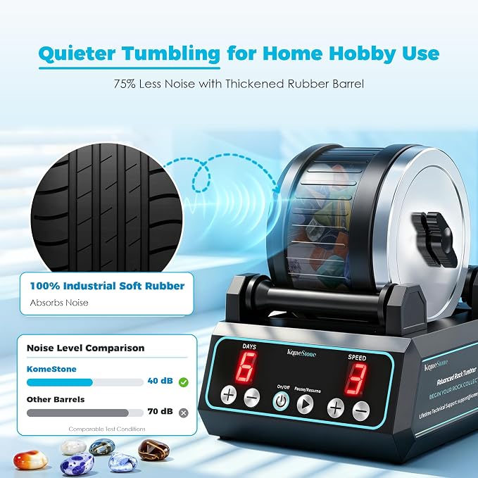 KomeStone K1 Pro Brushless Rock Tumbler Kit - Image 6