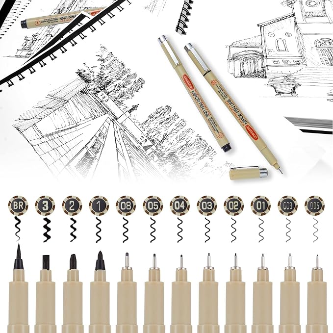 GETHPEN Micro Fineliner Set, Waterproof Archival Ink Fine Line Drawing Pens | - Image 6