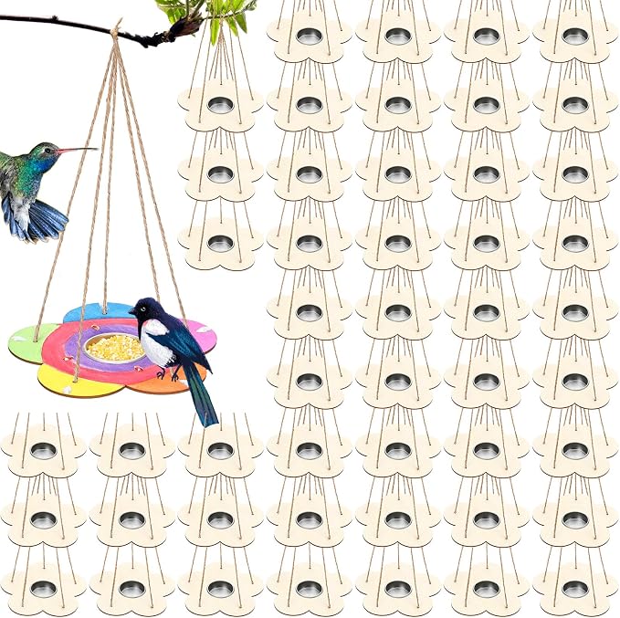 DoubleFill 48 Pcs Bird Feeder Craft Kits by DoubleFill