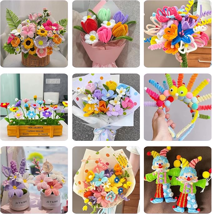 800 Pcs Pipe Cleaner Flower kit - Image 6