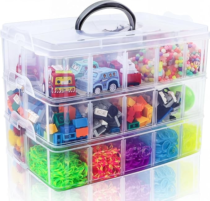 SGHUO 3-Tier Stackable Storage Container Box by SGHUO