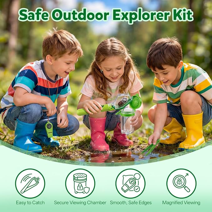 Kiditos Bug Catcher Kit for Kids, Outdoor Explorer STEM Toy - Image 2