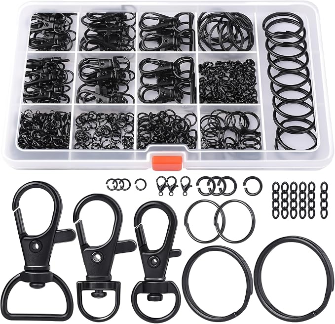 LEOBRO 265PCS Swivel Snap Hooks and Key Rings, Keychain Clips and Key Chain by LEOBRO