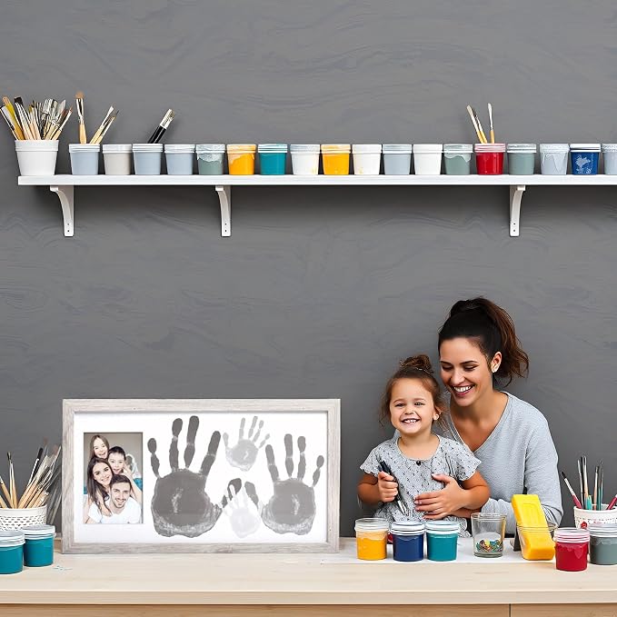 Kate & Milo DIY Family Handprint Frame Kit, Fathers Day Gift, Family Photo - Image 4