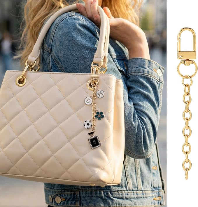 Hzopcw 20pcs Gold Keychain Making Kit, Key Ring Swivel Snap Hook Chains - Image 4
