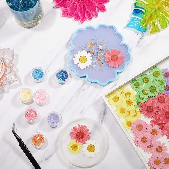 Nuanchu 84 Pcs Pressed Flowers Real Dried Daisies Colorful Pressed Daisy - Image 5