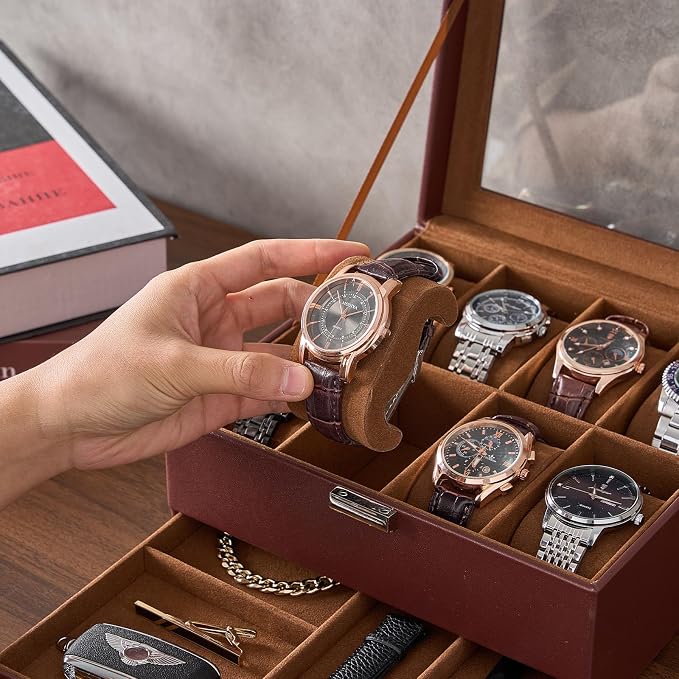 ProCase Watch Box, 8 Slot Watches Display Case - Image 5