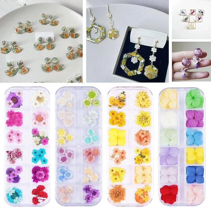 96Pcs Small Dried Pressed Flowers - Image 4