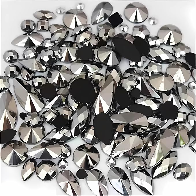 Mixed 1400pcs AB Colour Gems Jewels Flatback Rhinestones, Face Art Gem Jewel by Unknown