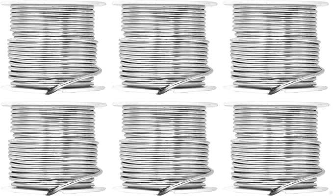 Mandala Crafts 12 Gauge Silver Tone Combo Anodized Aluminum Craft Wire | 276 FT by MandalaCrafts