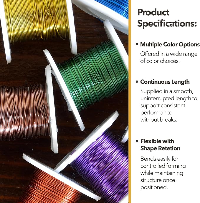 Mandala Crafts 13 Gauge Brown Anodized Aluminum Craft Wire, 60 FT | Colored - Image 7