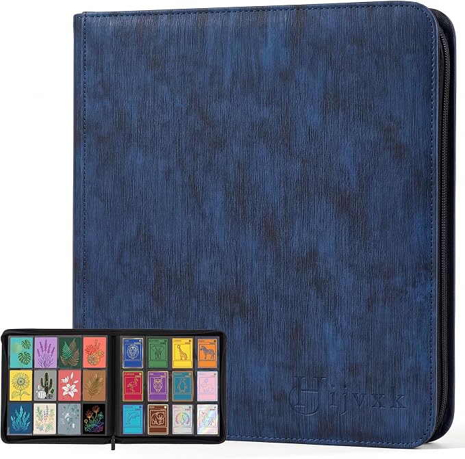 Card Binder 12 Pocket, Premium 720 Double Sided Pocket Collection Binder by Hijvxk
