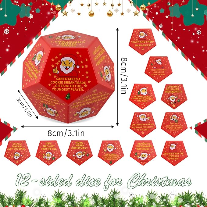Hilarious Santa Swap Gift Exchange Dice, 3 * 3 in Exchange Gifts Dice, - Image 2