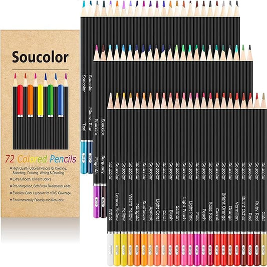 Soucolor 72-Color Colored Pencils by Soucolor