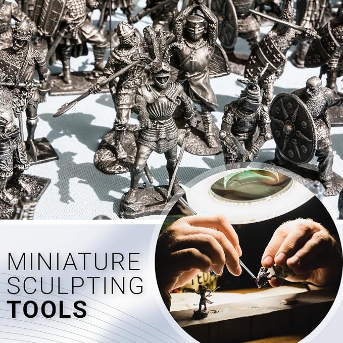 Honoson 10 Pcs Miniature Sculpting Tools Set Mini Stainless Steel Double-Headed - Image 4