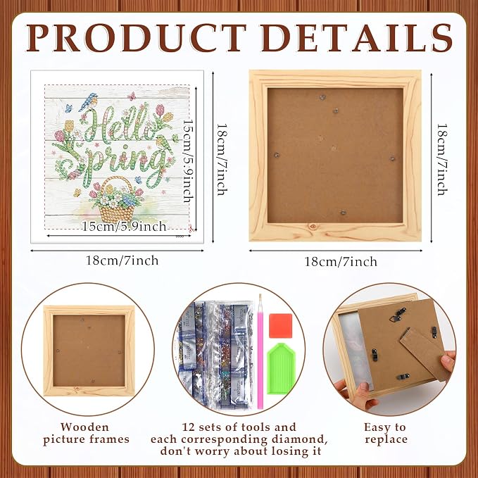 Trandraft 26 Pcs Fall Vintage Interchangeable Holiday Diamond Art Kits - Image 2