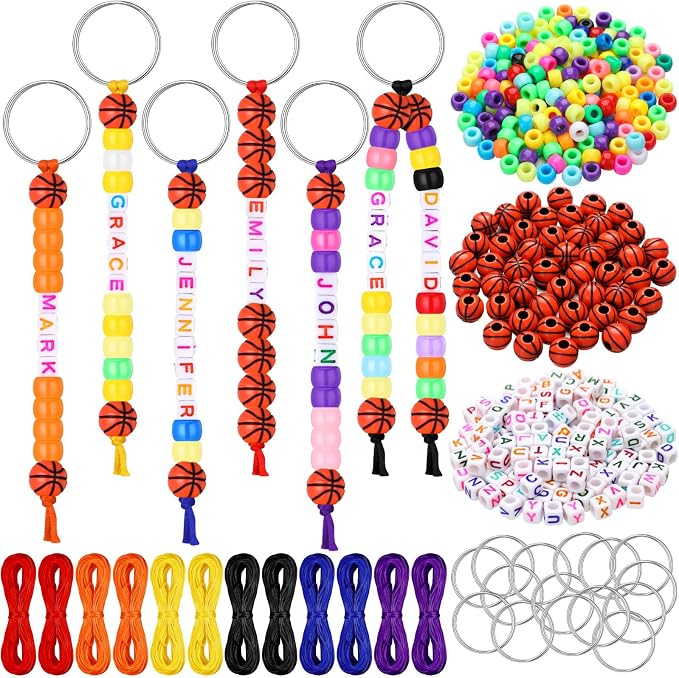 Landical 564 Pcs DIY Bead Keychain Kit Key Chain Making Craft Adjustable Letter by Landical