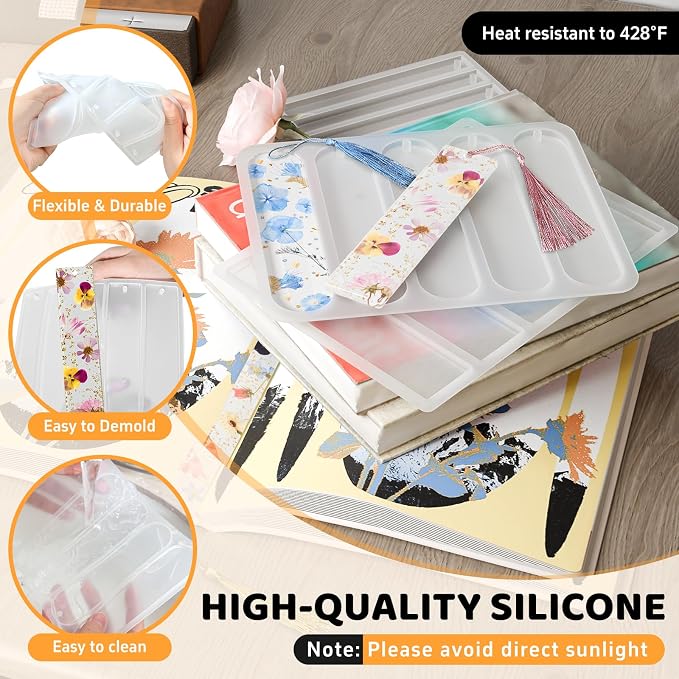 Bookmarks Silicone Mold for DIY Epoxy Resin Casting Crafts Making Supplies | - Image 3