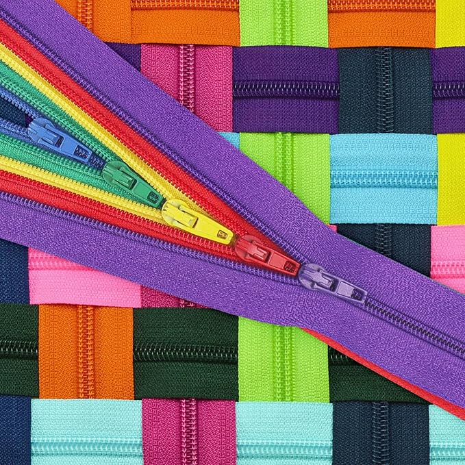 Nylon Zippers, DOITEM 72pcs 20cm/8 Inch Multicolor Nylon Coil Zippers - Image 7