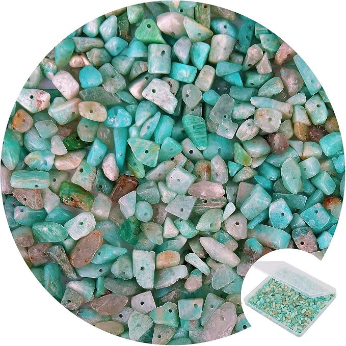 456 PCs Natural Chip Stone Beads, 5-8mm Irregular Multicolor Gemstones Loose by BONNY+BOXX
