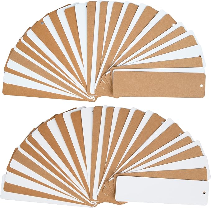 SWATOM 141 PCS Paper Blank Bookmarks to Decorate 70 Sets Cardstock DIY - Image 7