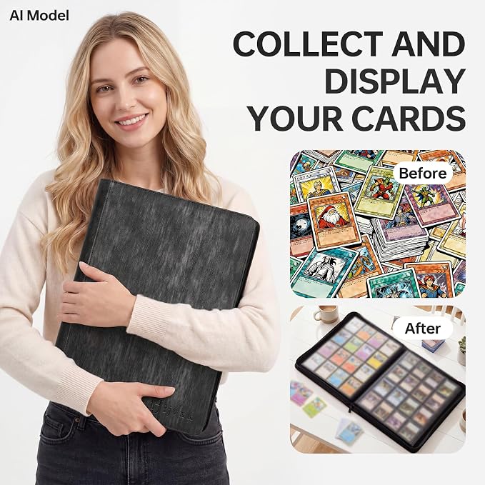 Card Binder 16 Pocket, Premium 1024 Double Sided Pocket Collection Binder - Image 7