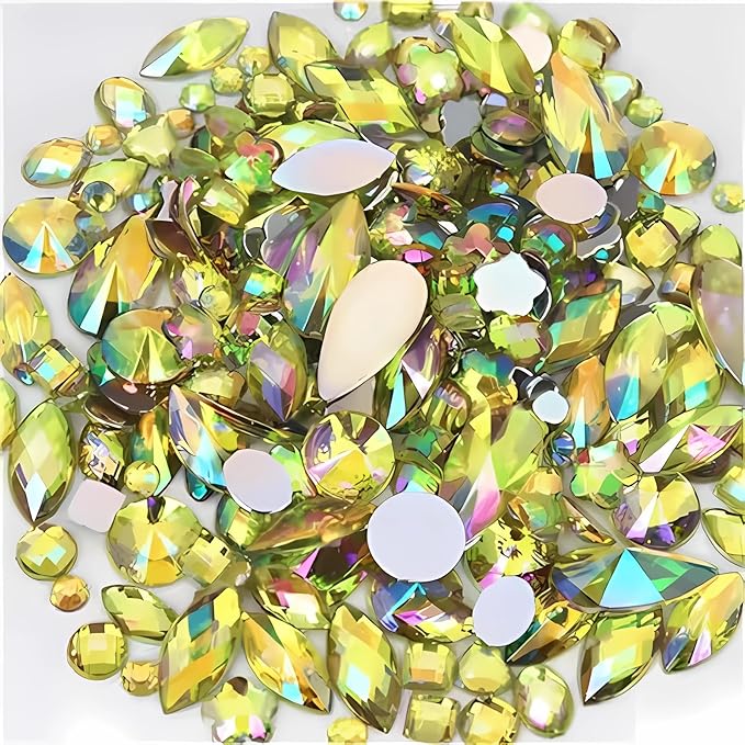 Mixed 1400pcs AB Colour Gems Jewels Flatback Rhinestones, Face Art Gem Jewel by Unknown