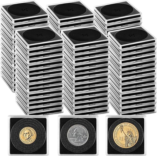 160 Pcs Adjustable Acrylic Coin Holder, Coin Collection Cases by Fansunta