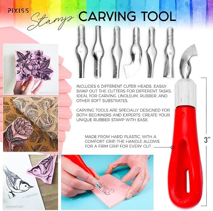 Rubber Block Stamp Carving Block Stamp Making Kit - Image 2