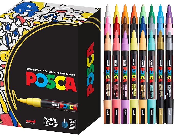 posca Paint Markers, 3M Fine Point Acrylic Paint Pens by Unknown