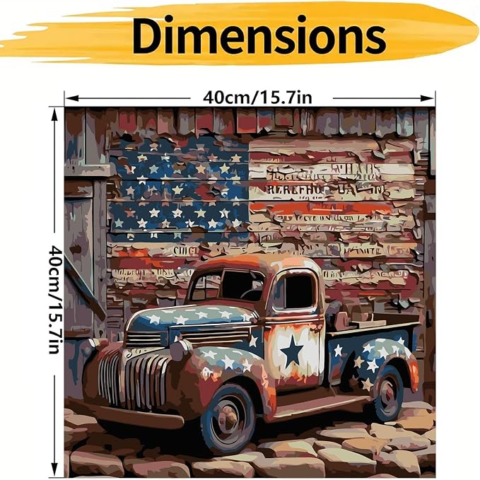 CHWGLFGG Vintage Truck Paint by Numbers Kit - Image 5