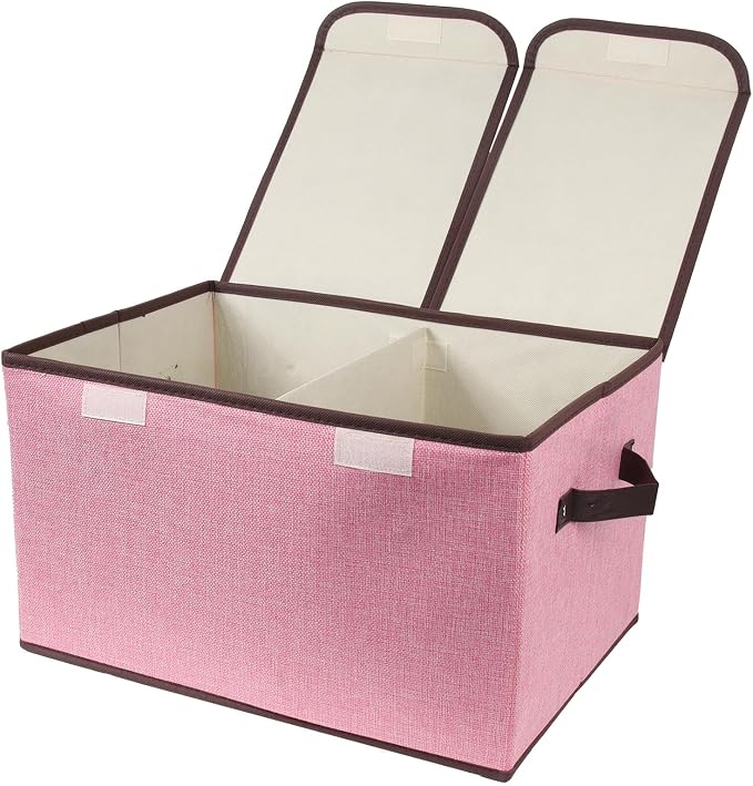 Foldable Fabric Storage Box, 16.5 x 11.8 x 9.8 inches, by TCbelosion