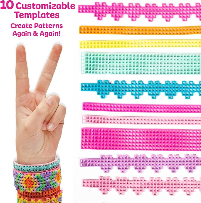 Just My Style Fashion Punch Style & Stitch Loom, Friendship Bracelet Kit - Image 5