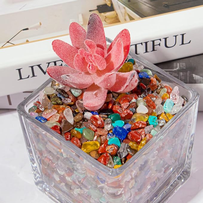 3 Lb Crystal Chips Bulk Tumbled Crushed Quartz Stones, 7 Chakra Crystal Quartz - Image 6