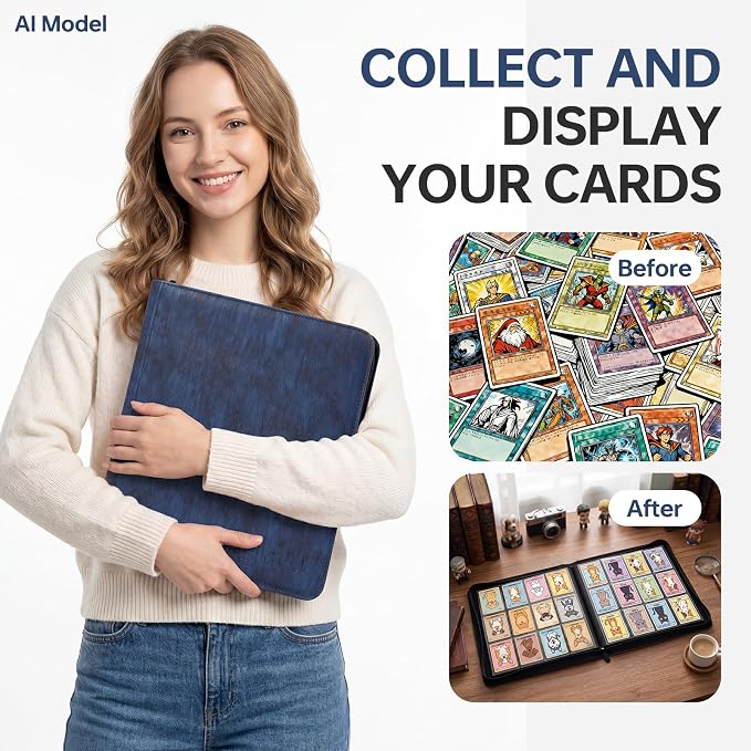 Card Binder 12 Pocket, Premium 720 Double Sided Pocket Collection Binder - Image 7