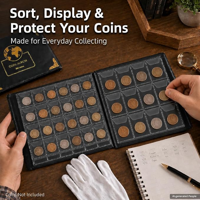 Coin Collection Album Book — 300 Pockets - Image 7