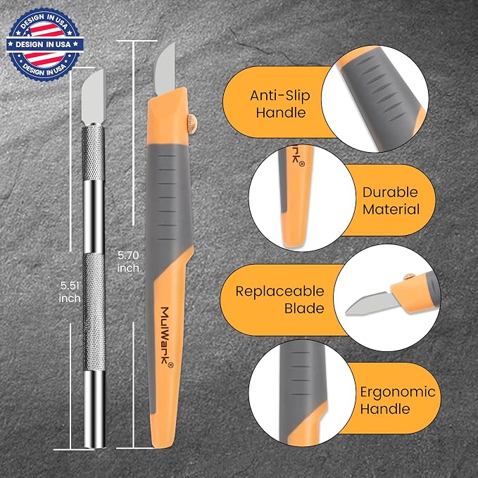 MulWark 32-Piece Precision Hobby Knife Set - Image 2