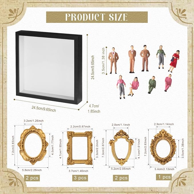 Lineshading DIY Mini Silhouette Shadow Box Museum Frame Kit - Image 3