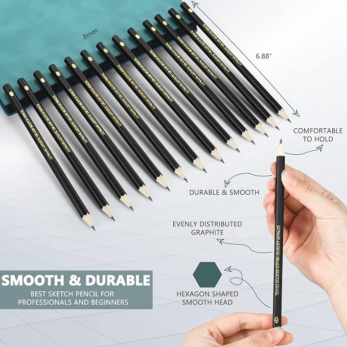 Luwans Drawing Pencils Set of 14 Sketch Pencils - Image 2
